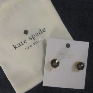 Kate Spade Gumdrop earrings black faux diamond